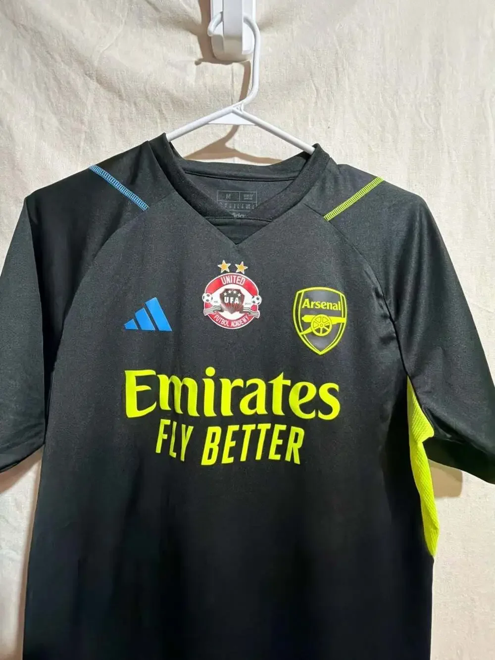 Adidas Arsenal FC Aeroready Training Jersey Black Mens Medium Slim Fit